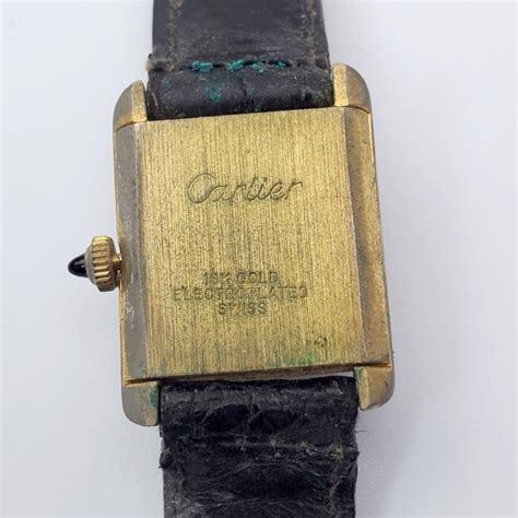 cartier 18k gold electroplated swiss valore|vtg cartier gold plate.